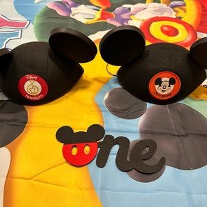 2 Mickey Ear hats (one says daddy)